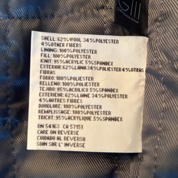 Kenneth Cole Mens Full Zip Button Snap Closure Wool Jacket Size L - Picture 6 of 6